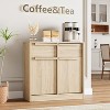 GustoWave Double Door Sideboard Buffet Cabinet with Storage, Modern Accent Wood Storage Cabinet with 2 Drawers - 4 of 4