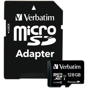 Verbatim® 128 GB Premium microSDXC™ Card with Adapter in Black - 1 of 1