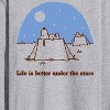 Men's - Peanuts - Life Is Better Under The Stars Long Sleeve Graphic T-Shirt - 2 of 4