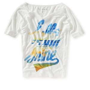 Aeropostale Womens Hello Sun Shine Graphic T-Shirt - 1 of 1