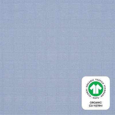 Dewdrop Blue Organic Cotton Muslin Crib Sheet