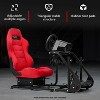Dardoo Racing Simulator Cockpit with Red Suede Seat Fit for Logitech ...