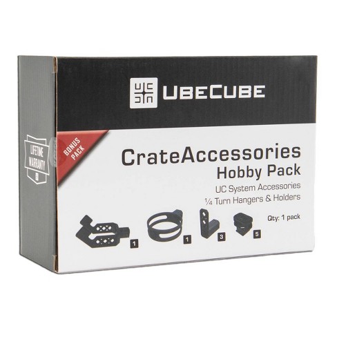 UbeCube Crate Accessories Hobby: Black Polypropylene Stackable Decorative Box, 6" H x 8" W x 3" D, Spot Clean - image 1 of 4