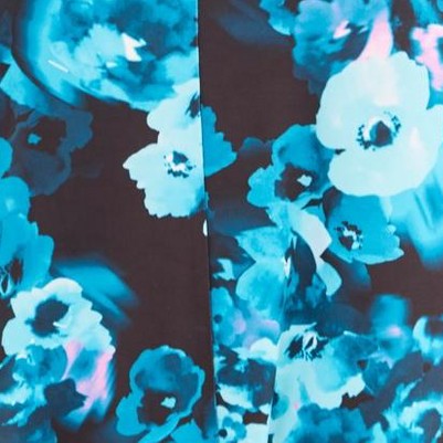 vibrant turq blurry floral