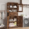 Storage Cabinet, 67" Tall Bathroom Cabinet,with Adjustable Shelves and 4 Doors 67 Inch Pantry Cupboard - 4 of 4