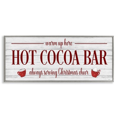 Stupell Industries Hot Cocoa Bar Winter Beverage, 30" x 13"