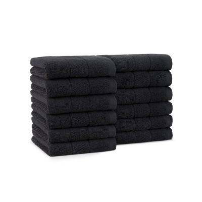 Arkwright Family Essentials Washcloths (Pack of 12), Soft Ring Spun Cotton, 12x12, Solid Color Options