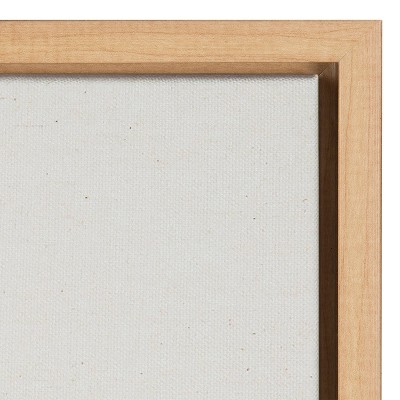 Sylvie Cheerful Rainbows Abstract Canvas Art Print with Natural Frame