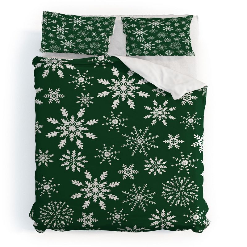 Iveta Abolina Silent Night Green Duvet Cover + Pillow Sham(s) - Deny Designs, 1 of 5