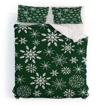 Iveta Abolina Silent Night Green Duvet Cover + Pillow Sham(s) - Deny Designs