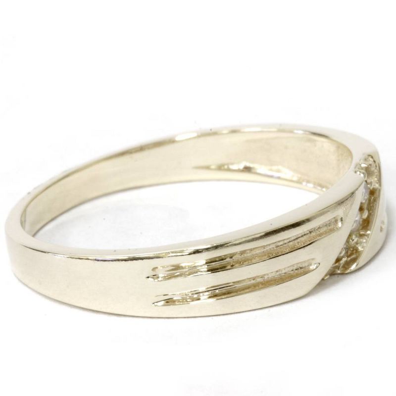 Pompeii3 Mens 14k Yellow Gold Diamond Wedding Anniversary Ring, 2 of 5