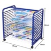 Art Drying Rack Mobile Metal Painting Storage Stand, Removable Shelves Organizer for Drawings, Kids Art, Studio, Tabletop - 2 of 4