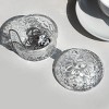 Slickblue Vintage Embossed Glass Jar with Lid, Clear Carved Storage Canister, Decorative Style, 2 Sizes - 3 of 4