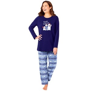 Dreams & Co. Long Sleeve Knit PJ Set - 1 of 4