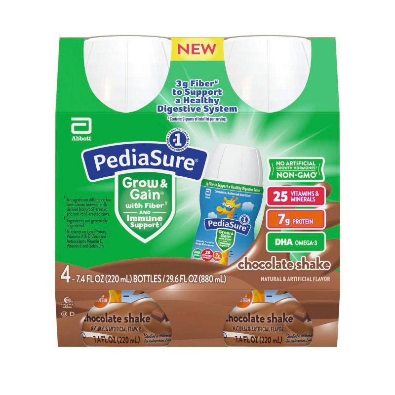PediaSure Fiber Pediatric Supplement - Chocolate - 4ct, 1 of 14
