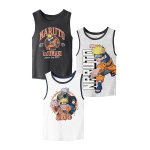 Naruto Group Shot Boy’s 3-Pack Tank Top Set - 1 of 4