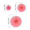 Unique Bargains Paper Decorative Festive Durable Hanging Paper Fans with Clip 12 Pcs - 2 of 4