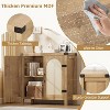 2PCS Rattan Sideboard Buffet Cabinets with Storage, Farmhouse Storage Cabinet, Wooden Coffee Bar Cabinet for Kitchen, Dining Room, Living Room - 4 of 4