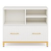 Resenkos File Cabinet, Filing Cabinet for Home Office, Lateral File Cabinet Printer Stand with Drawer & Open Storage Spaces,White - 3 of 3