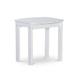 Linon Outdoor Acacia Wood Oval Adirondack Accent Table White - 1 of 4