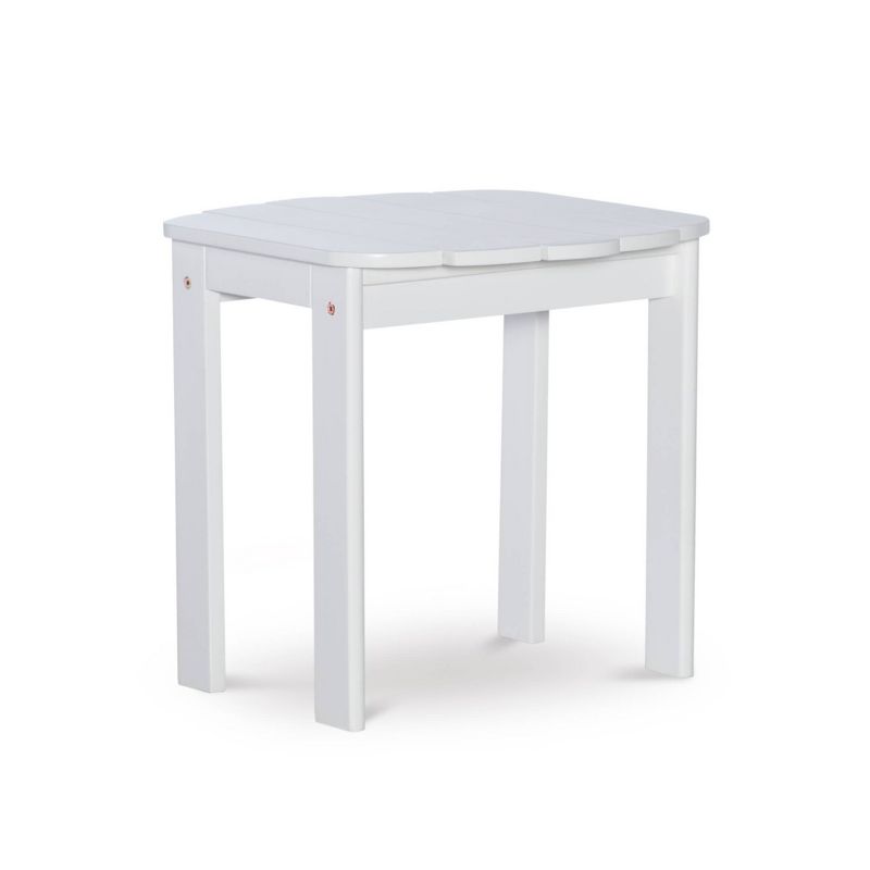 Outdoor Acacia Wood Oval Adirondack Accent Table White - Linon, 1 of 13