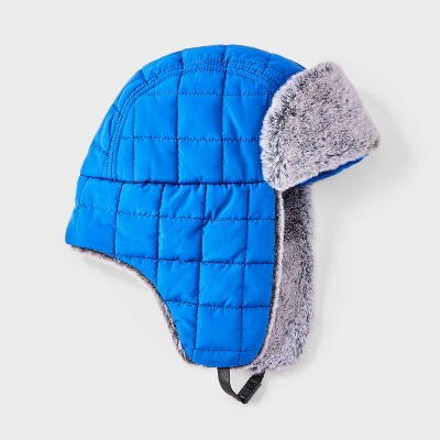 Boys' Puffer Quilted Tapered Hat - Cat & Jack Blue - image 2