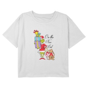 Girls The Grinch On The Nice List Presents T Shirt - 1 of 4