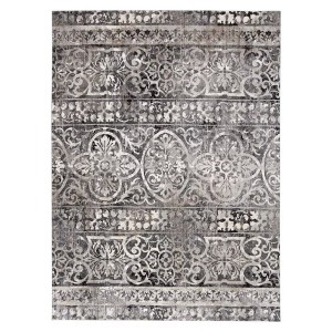HomeRoots 7' X 10' Gray and Ivory Oriental Distressed Area Rug - 1 of 4