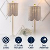 JONATHAN Y Celerie Coastal Bohemian Rattan/Iron Scalloped Buffet LED Table Lamp with Pull Chain - 4 of 4