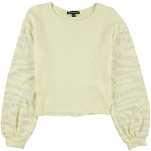 I.N.C International Concepts Womens Embellished Sweatshirt, Yellow, Large - 1 of 2