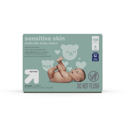 Sensitive Skin Baby Wipes with Moisturizing Lotion - up & up™ (Select Count) - image 1 of 4