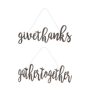 Gallerie II Fall Letter Signs Set of 2 19.75 x 0.25 x 6.75 Inches. - 1 of 2