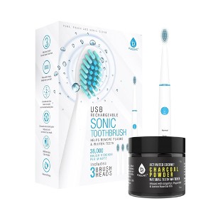 Pursonic USB Rechargeable Rotary Toothbrush + Freebie Activated Coconut Charcoal Powder Natural Teeth Whitener - 1 of 3