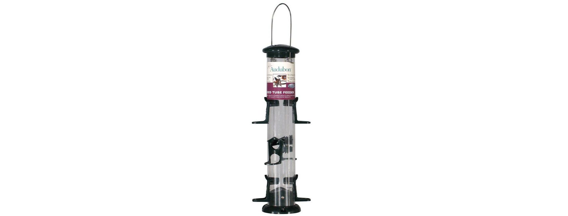 Audubon Wild Bird 2 lb Plastic Tube Bird Feeder 6 ports