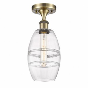 Vaz - 1 Light Semi-Flush Mount In Industrial Style-9.38 Inches Tall and 5.88 Inches Wide - 1 of 1