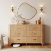 6 Drawer Dresser for Bedroom, 53.9" Wide Drawers with Gold Handles, Curved Profile, Wood Storage Dressers Organizer for Living Room - 2 of 4