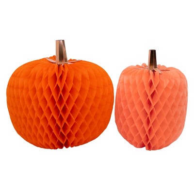 Meri Meri Halloween Honeycomb Pumpkins (Pack of 2)