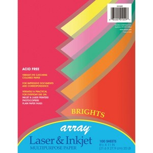 Pacon® Bright Multi-Purpose Paper, 5 Assorted Colors, 20 lb., 8-1/2" x 11", 100 Sheets - 1 of 1