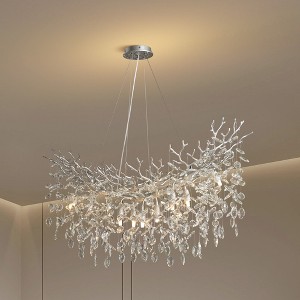 43"Modern Crystal Branch Chandelier, Dining Pendant Light - 1 of 4