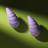 SOHI Women's Lavender The Medium Shell Stud Earrings - 2 of 4