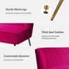 Velvet Nicolas Loveseat Chair Contemporary  2-Seater Sofa for Living Room and Bedroom Tufted Back Loveseat  | Karat Home - 4 of 4