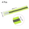 Unique Bargains Reflective Bands for Arm Wrist Ankle Leg 14x1.5 Inch Strip Wide Green 4 Pack - 2 of 4