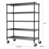 BABYYER 5 Tier Storage Shelves, Industrial Metal Shelving Units, Adjustable Garage Shelving Rack, 2200 LBS Capacity with Wheels for Warehouse - 4 of 4