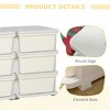 Vynxaria 3-Tier Kids Storage Unit - 6 Drawer Chest Toy Organizer with Plastic Bins for Boys & Girls in Cream - 3 of 4