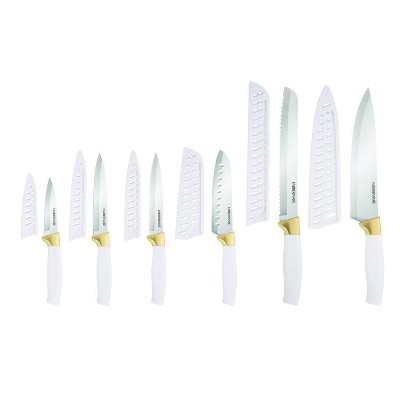 Farberware 22 Piece Never Needs Sharpening Triple Riveted Knife Block Set