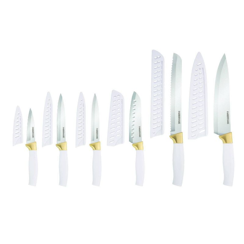 Farberware 12pc Cutlery Set White/Gold, 1 of 10