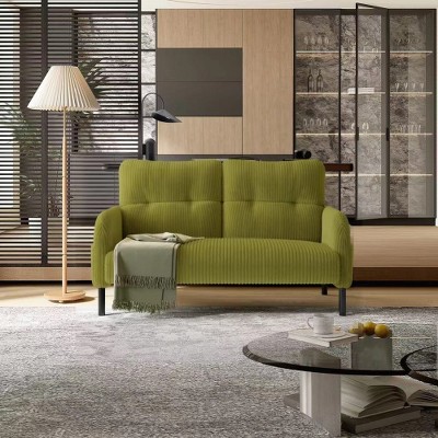 LIVAREEmlen Comfortable Monochrome Double Sofa,Corduroy Fabric,Suitable for Living Rooms and Bedrooms