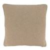 Saro Lifestyle Embroidered Snowflake  Decorative Pillow Cover, Natural, 18" - 2 of 3