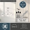 VAXCEL Monrovia 3L Nickel Linear Chandelier Island Pendant Light Fixture White Glass - 4 of 4