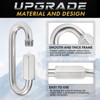 Itopfox Stainless Steel Chain Quick Links - 304 Stainless Steel Connector, Screw Carabiner, Chain Hooks, Set of 6 - 4 of 4